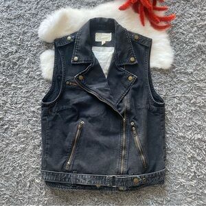 Current/Elliott Denim Motorcycle Vest